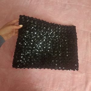 Black Sequin Tube Top